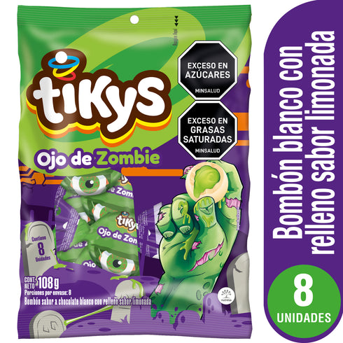 CHOCOLATINA TIKYS 8U 108G OJO DE ZOMBIE